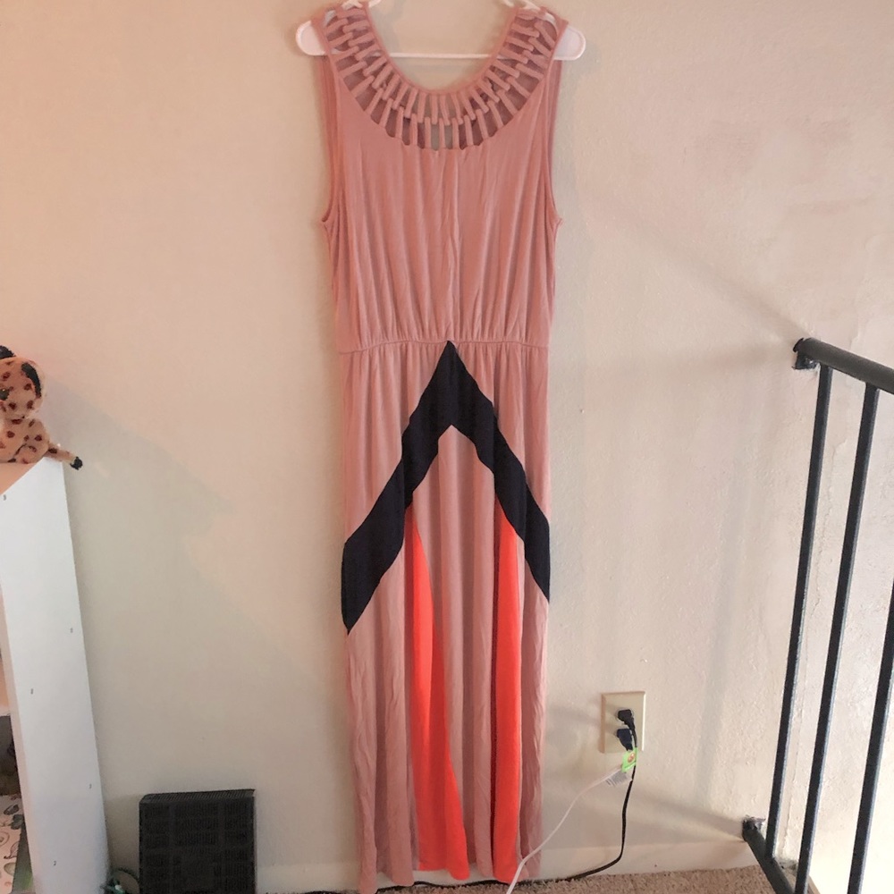 Gibson latimer pink maxi dress